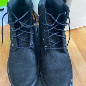 All back Timberland boots.